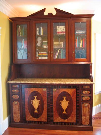 Sideboard with Faux Painted Bookshelves