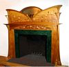 [Butterfly Art Nouveau fireplace]